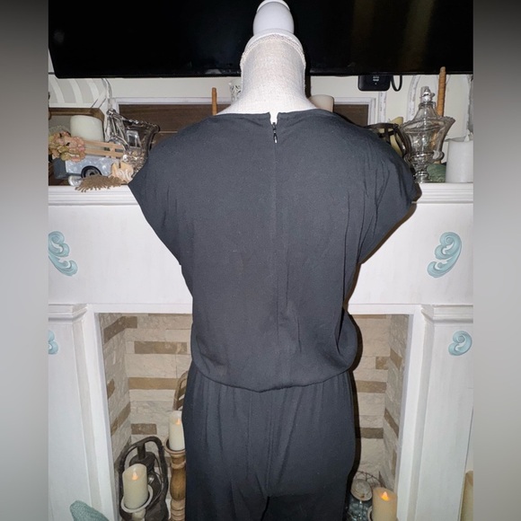 Lauren Ralph Lauren Wide Leg Cropped Stretchy Button Casual Jumpsuit Size S GUC - Picture 9 of 14